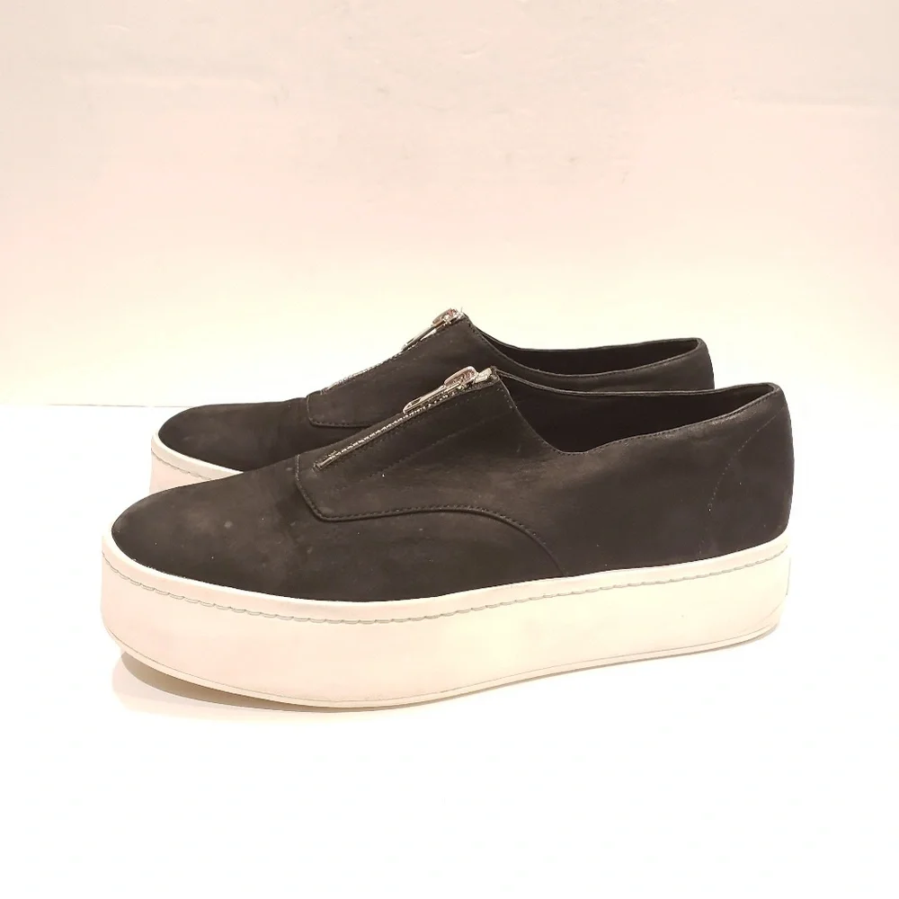 Vince vince. Women's black Warner sneaker zipper black platform size 7